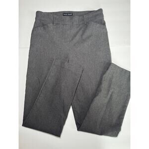 Hilary Radley Womens Pull On Dress Pants Small Gray Straight Leg Stretch Slacks